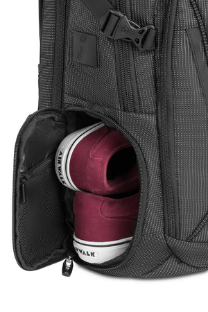 SWISSGEAR Travel Tech Elite USB ScanSmart Laptop Backpack in Black/Red