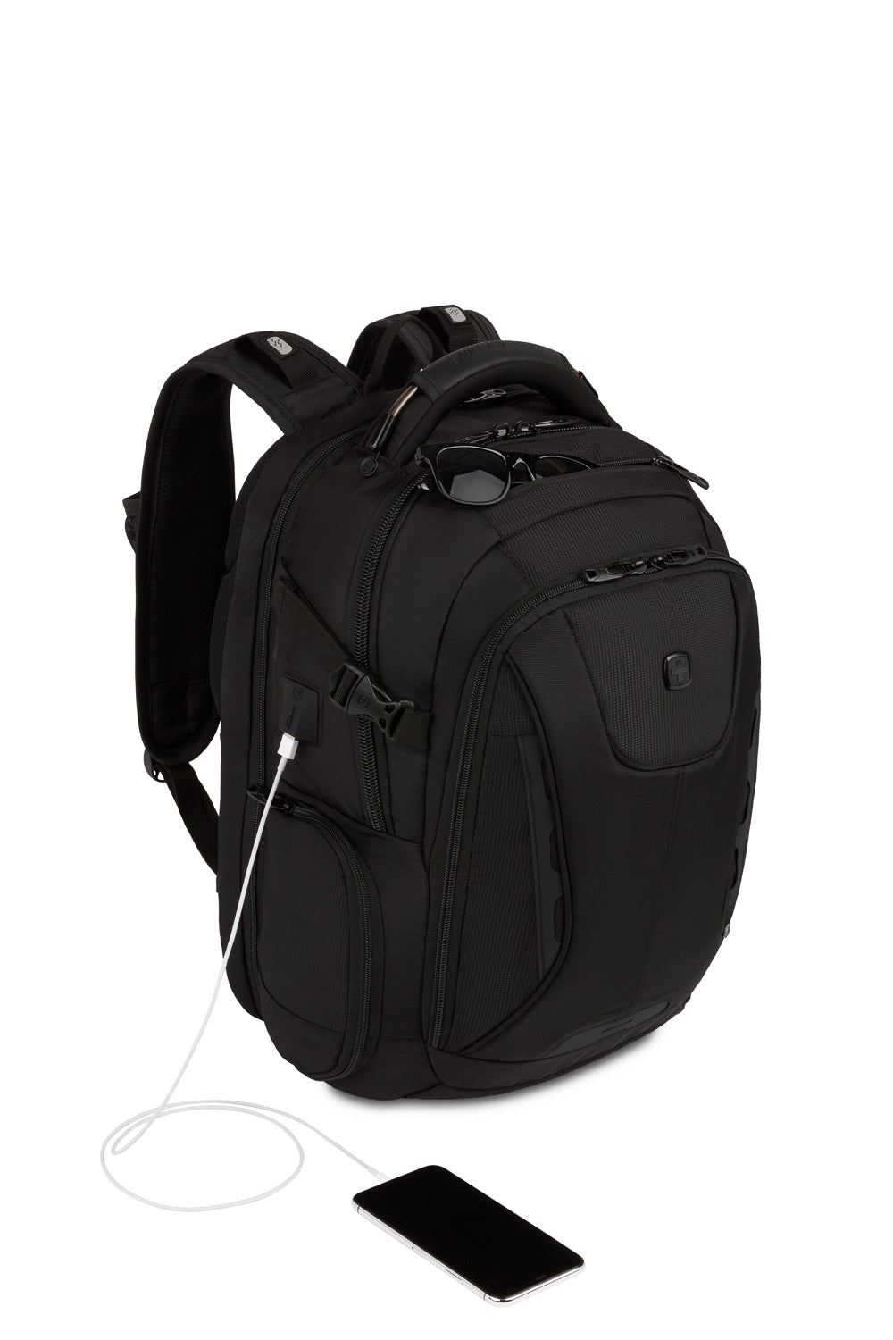 SWISSGEAR Travel Tech Elite USB ScanSmart Laptop Backpack - Black - 09