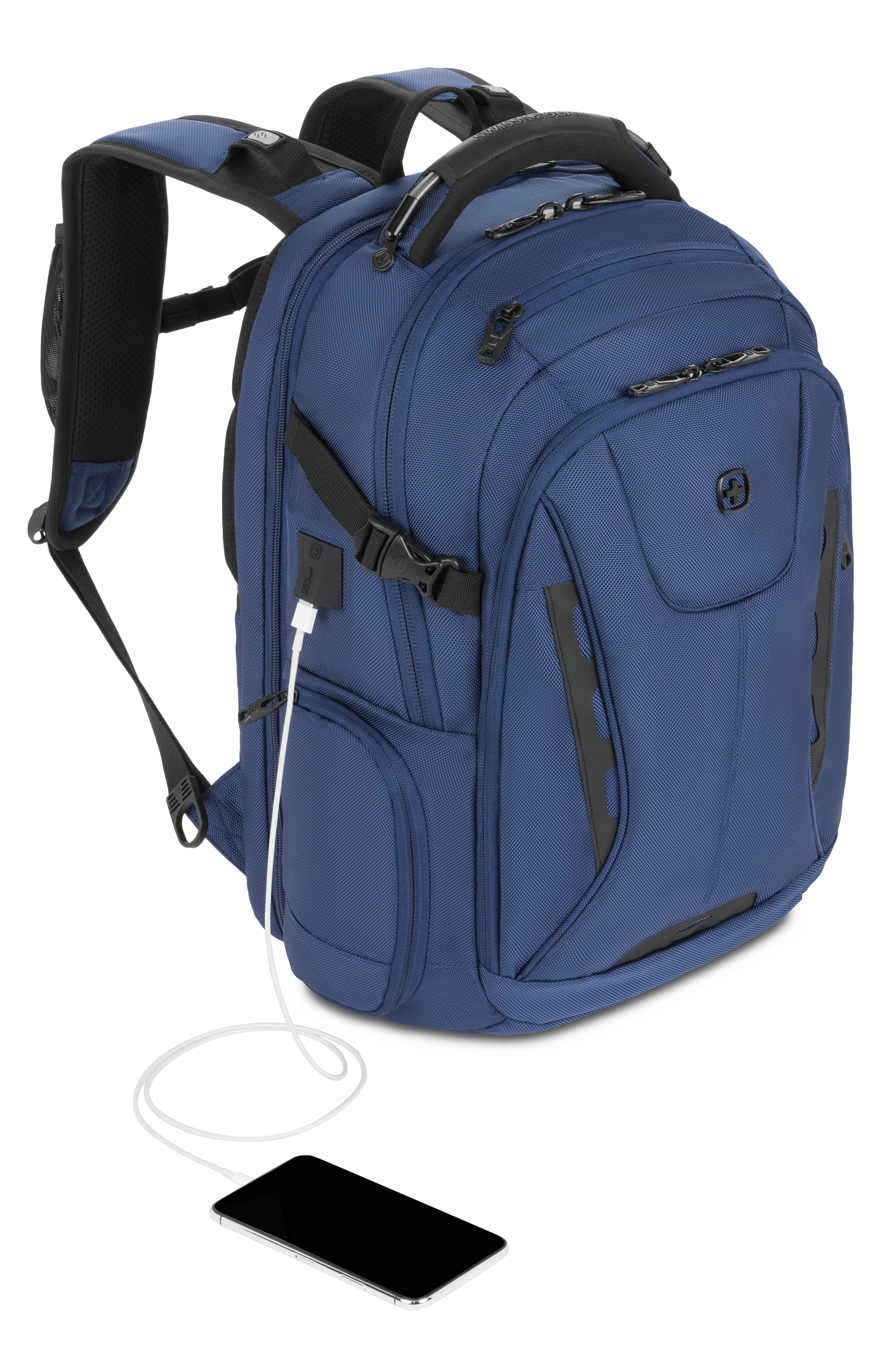 SWISSGEAR 5358 USB ScanSmart Laptop Backpack - Ballistic Navy Blue