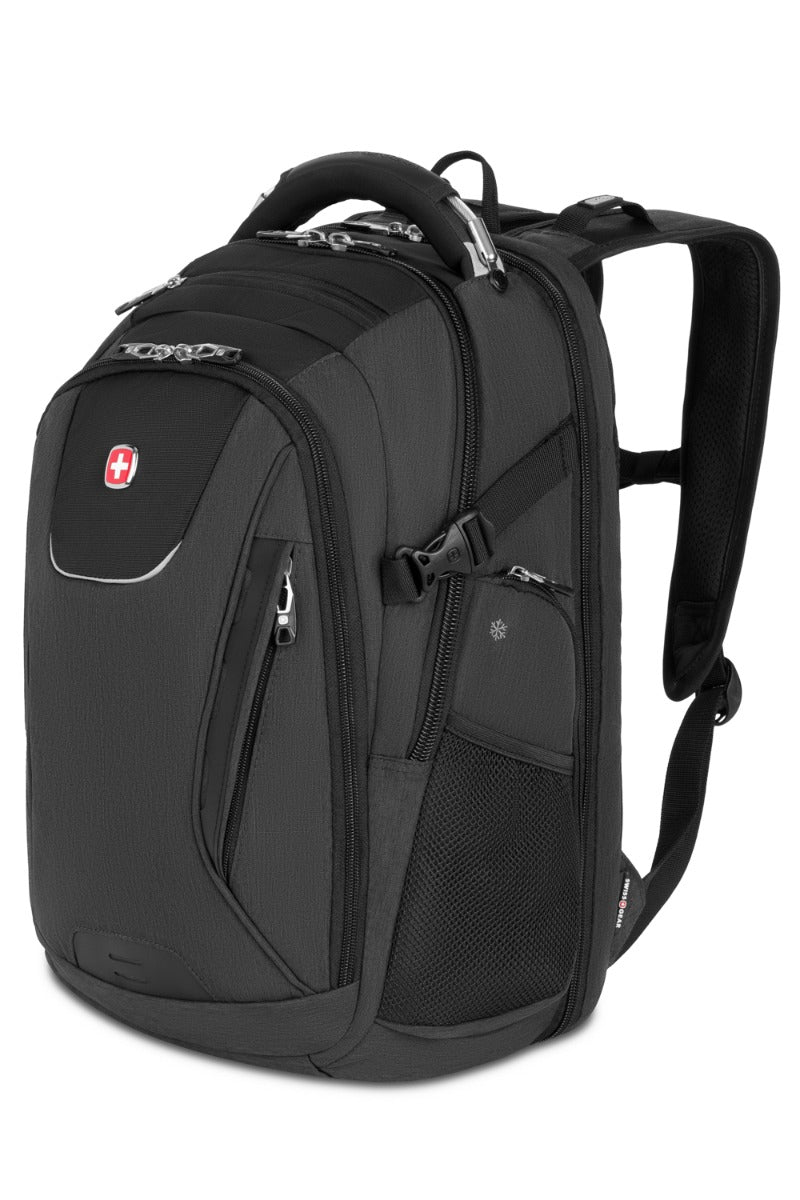 SWISSGEAR Travel Tech Elite USB ScanSmart Laptop Backpack - Grey Heather - 01