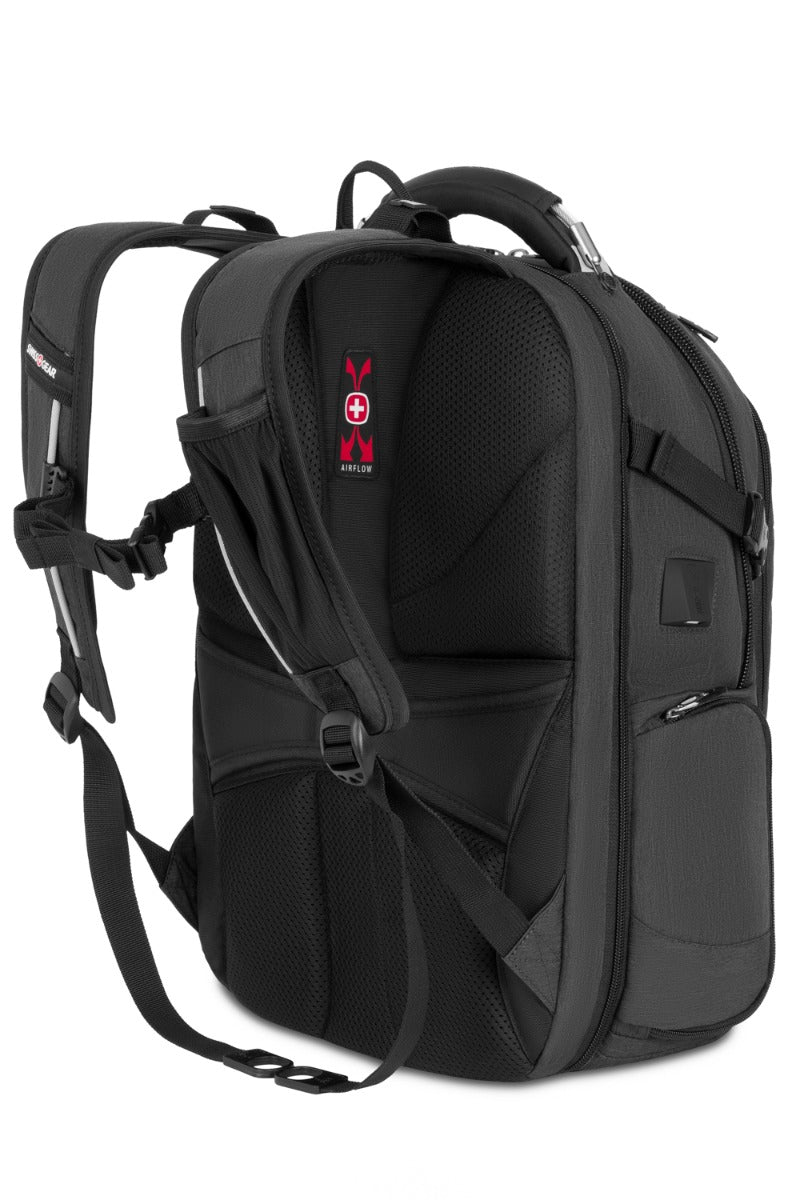 SWISSGEAR Travel Tech Elite USB ScanSmart Laptop Backpack - Grey Heather - 03