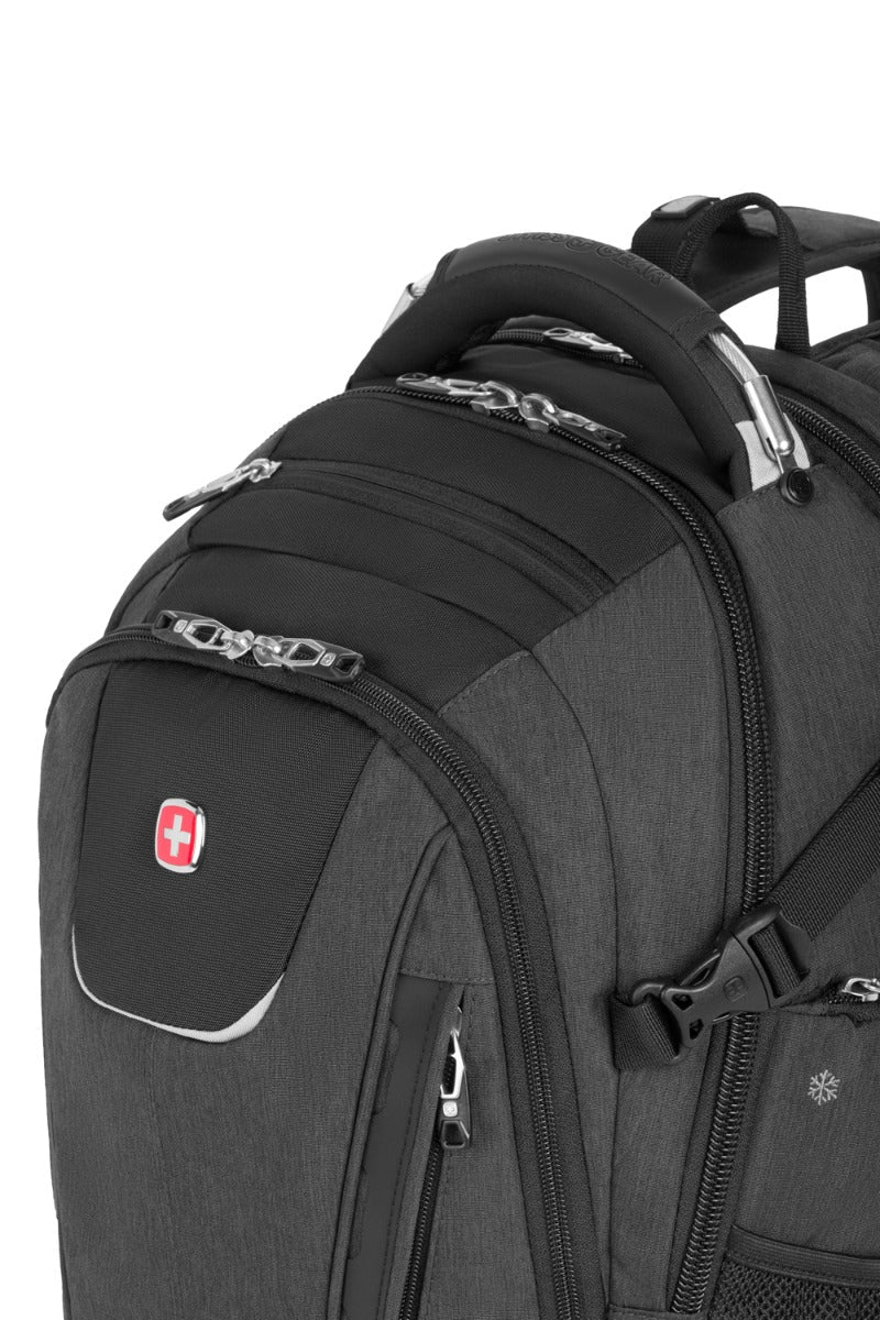 SWISSGEAR Travel Tech Elite USB ScanSmart Laptop Backpack - Grey Heather - 10