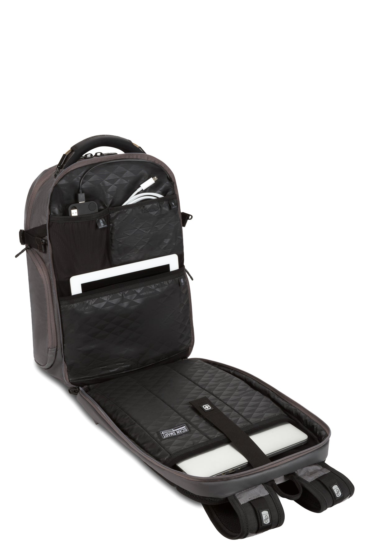 SWISSGEAR Travel Tech Elite USB ScanSmart Laptop Backpack - Grey Ballistic - 08