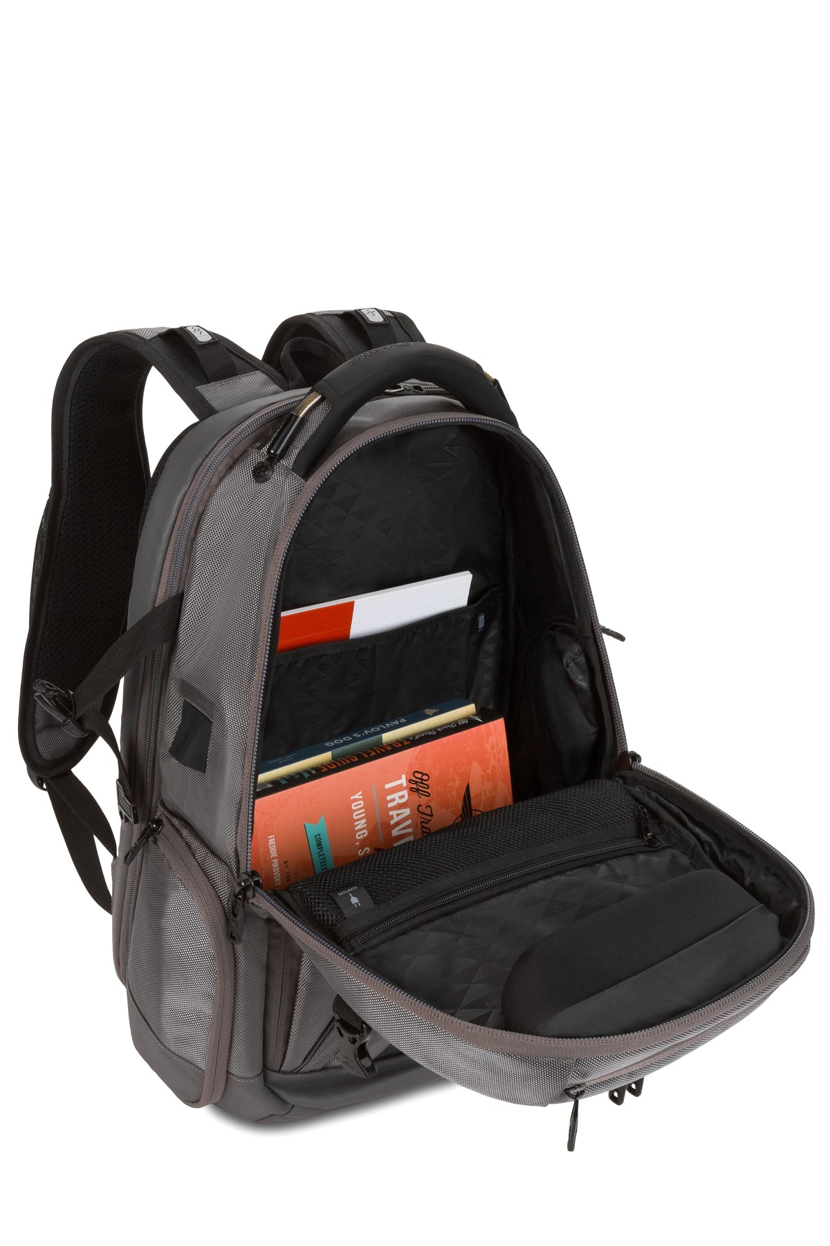 SWISSGEAR Travel Tech Elite USB ScanSmart Laptop Backpack - Grey Ballistic - 07