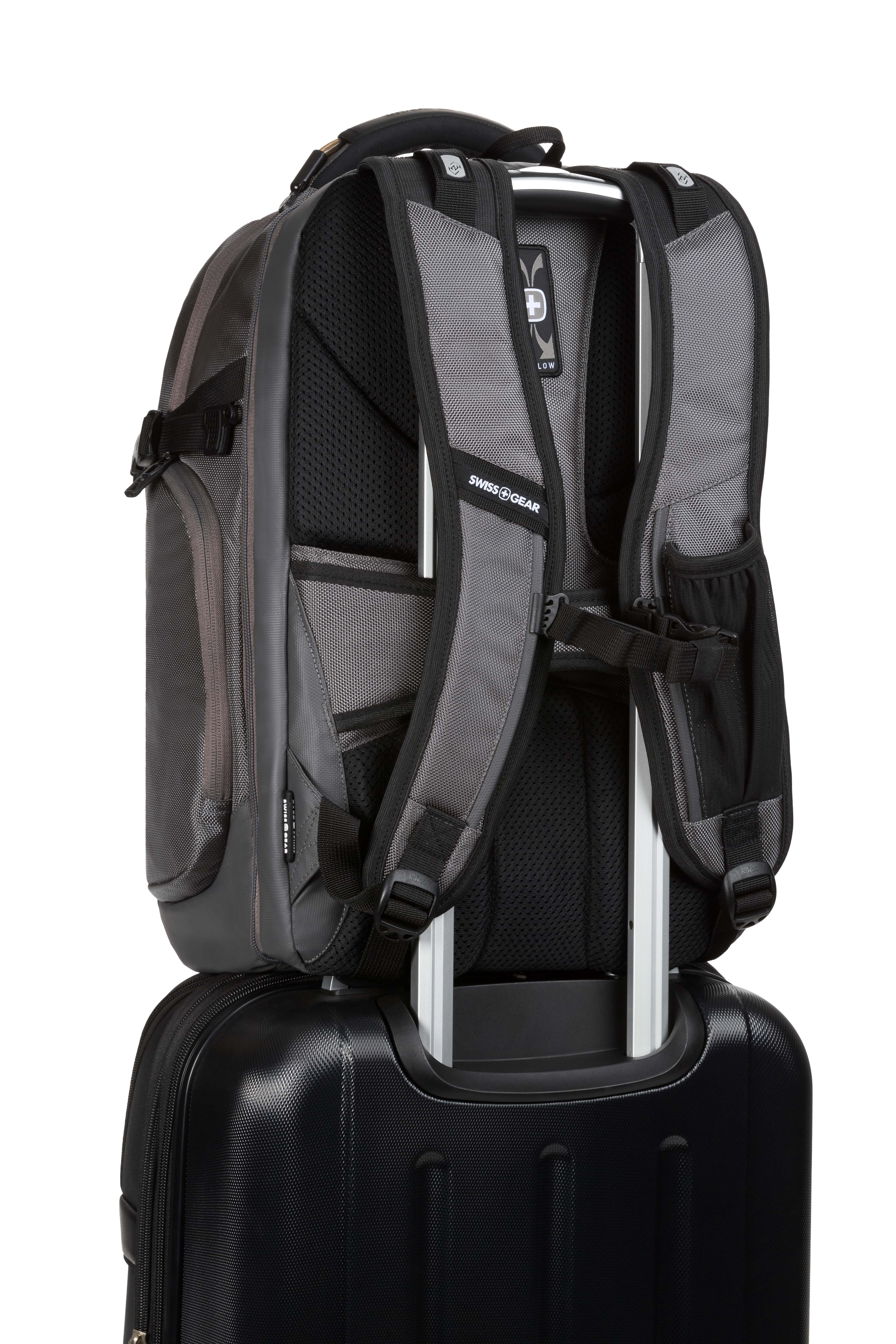 SWISSGEAR Travel Tech Elite USB ScanSmart Laptop Backpack - Grey Ballistic - 24