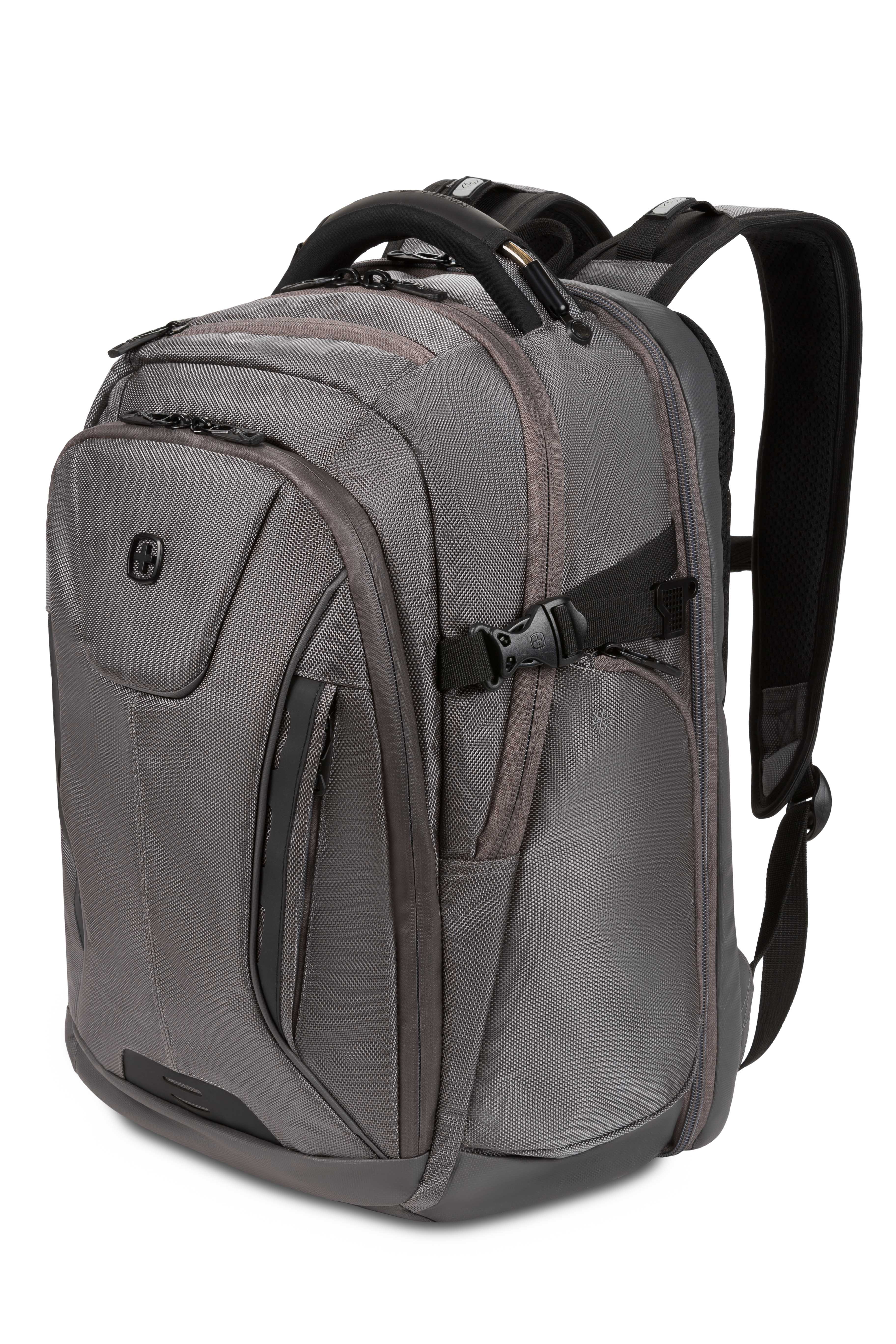SWISSGEAR Travel Tech Elite USB ScanSmart Laptop Backpack - Grey Ballistic - 01