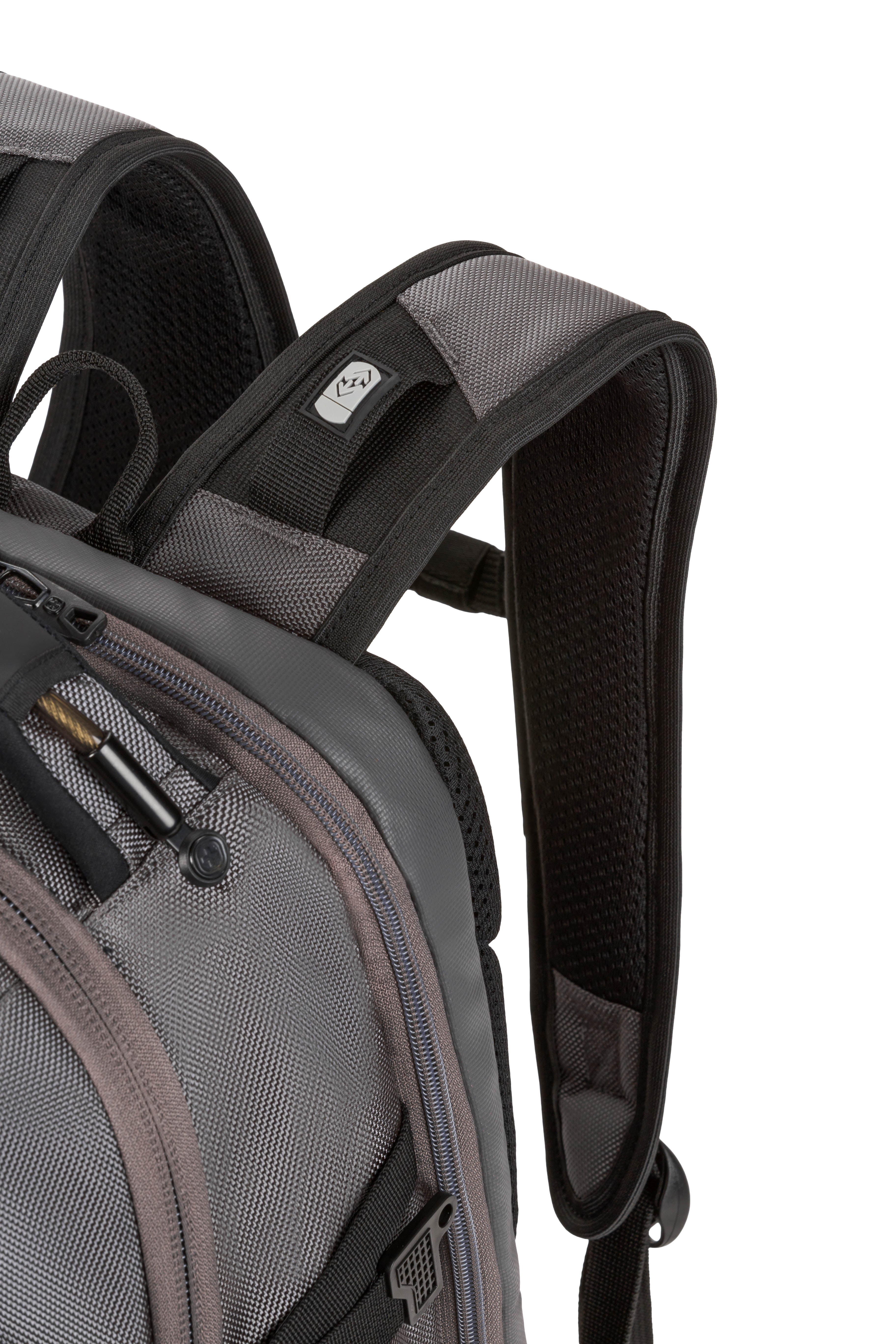 SWISSGEAR Travel Tech Elite USB ScanSmart Laptop Backpack - Grey Ballistic - 26