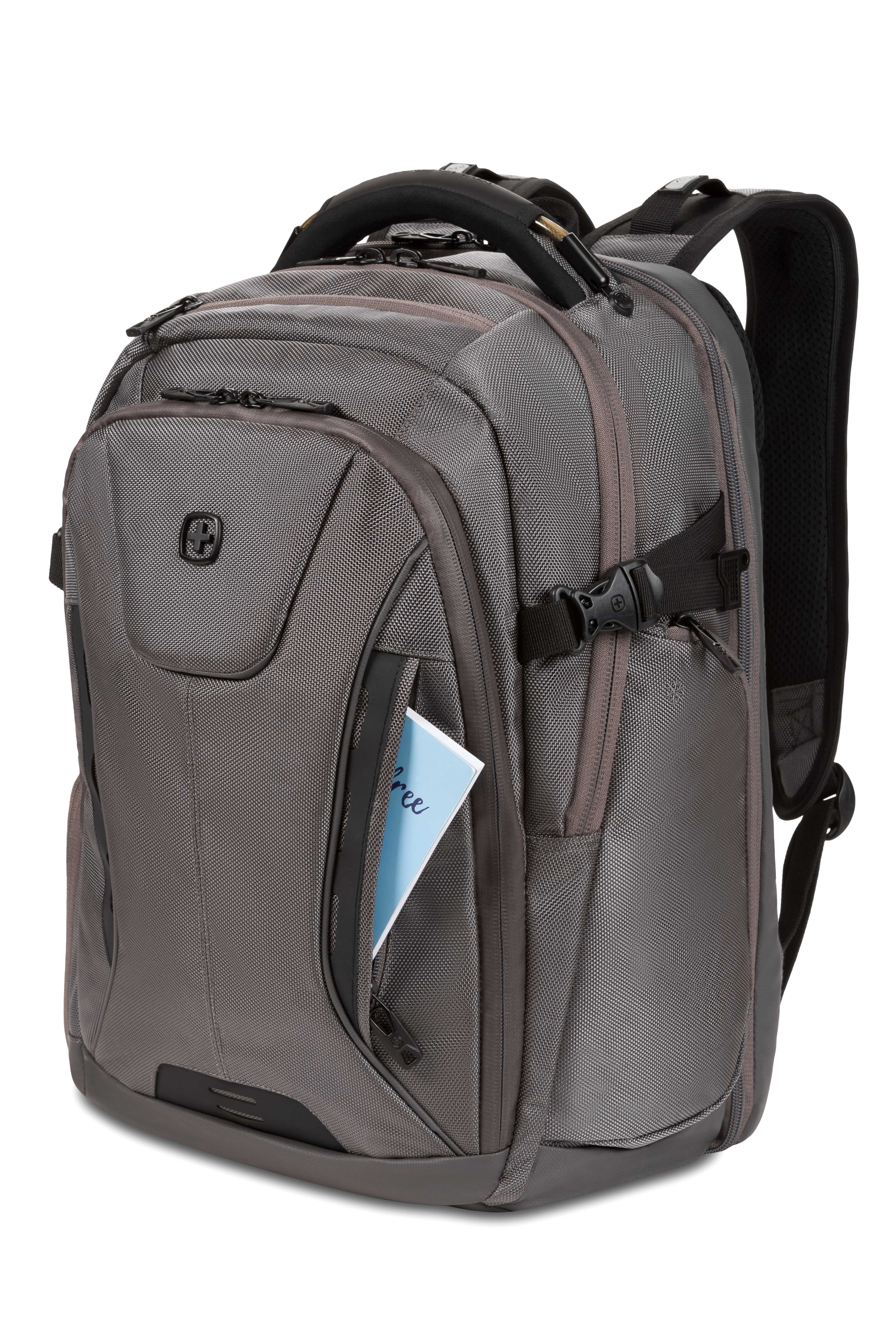 SWISSGEAR Travel Tech Elite USB ScanSmart Laptop Backpack - Grey Ballistic - 14