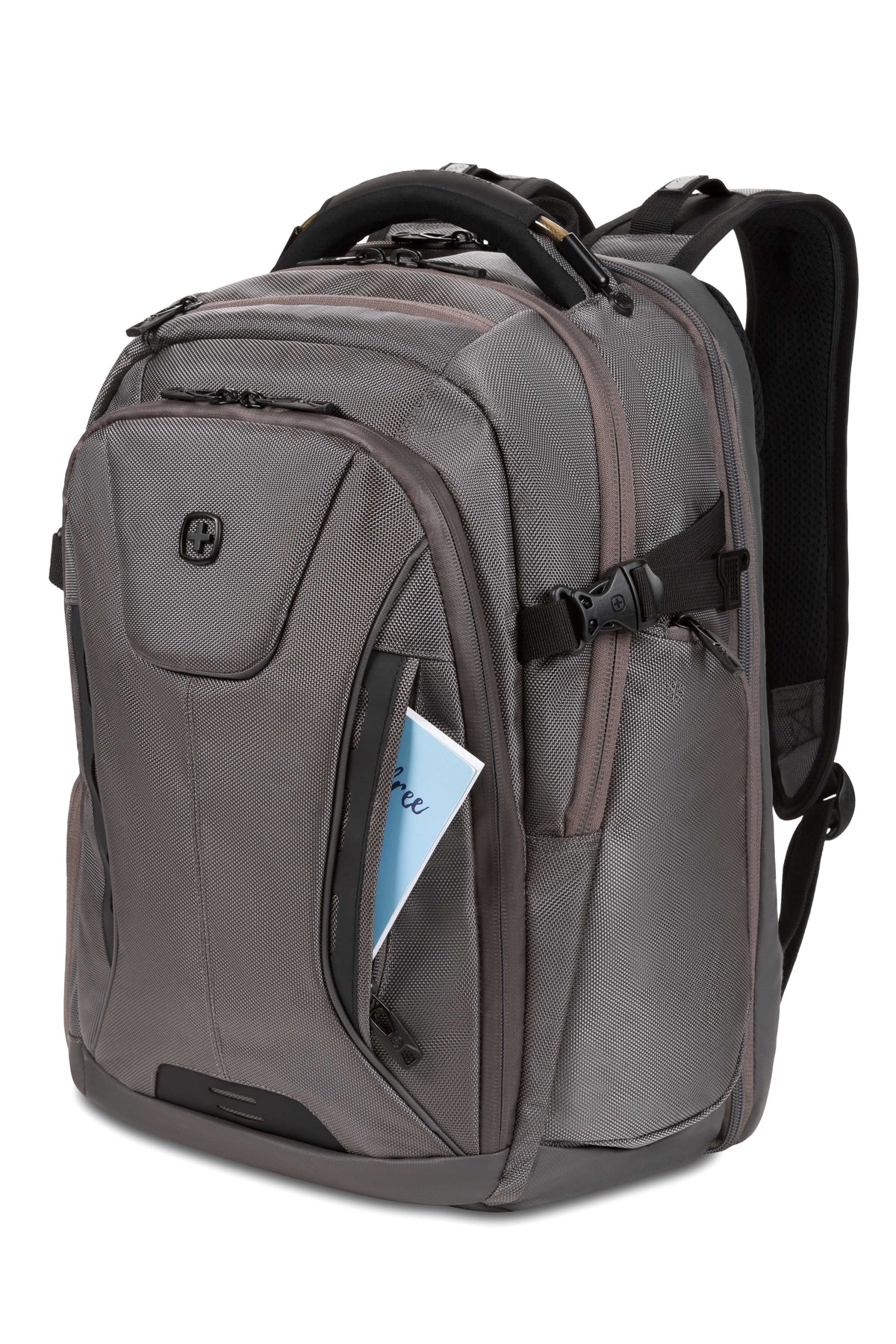 SWISSGEAR Travel Tech Elite USB ScanSmart Laptop Backpack - Grey Ballistic - 29