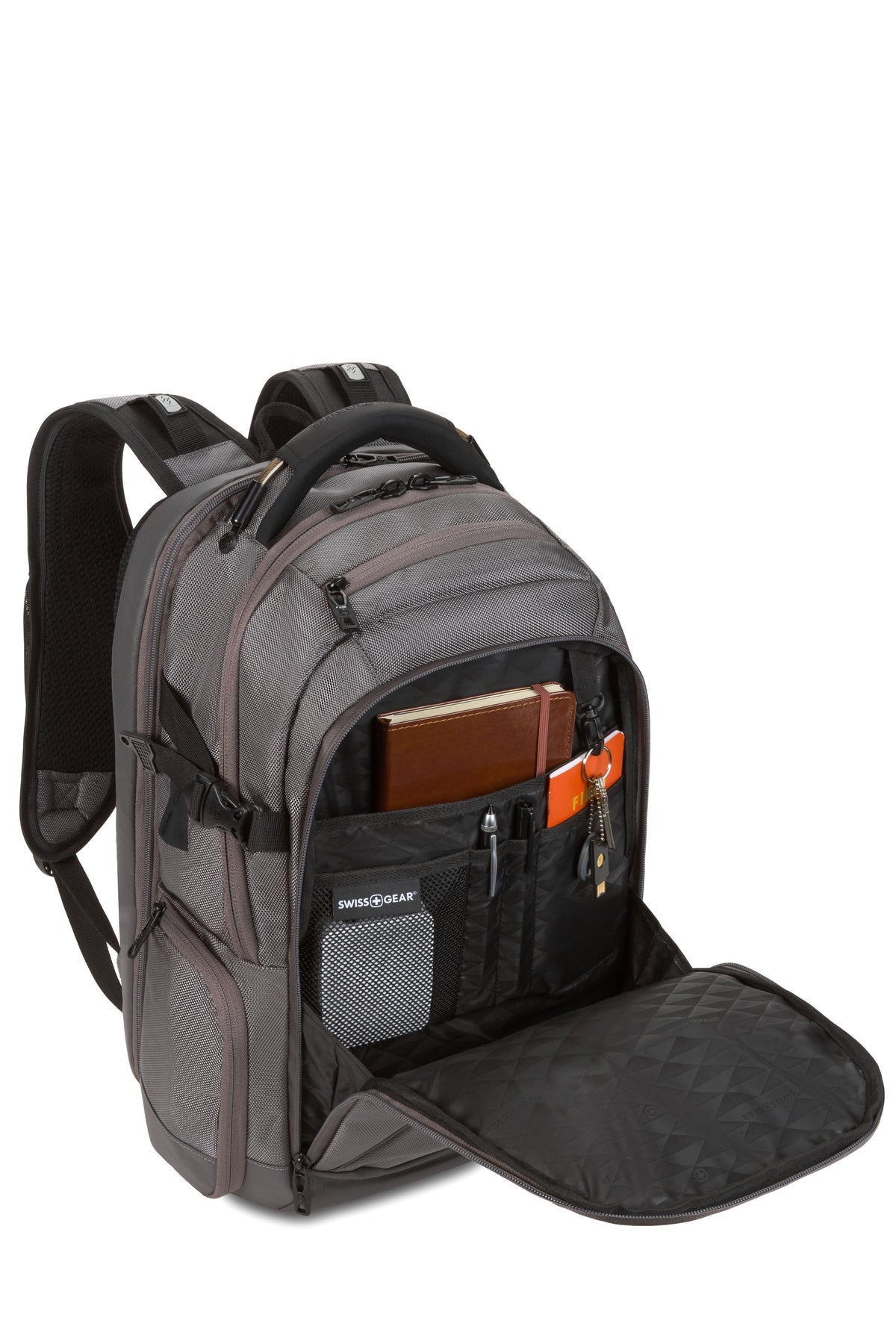 SWISSGEAR Travel Tech Elite USB ScanSmart Laptop Backpack - Grey Ballistic - 21
