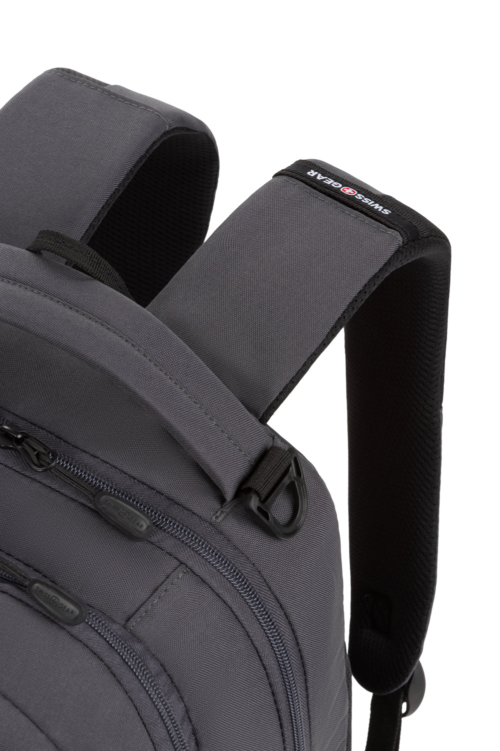 Swissgear 5386 Laptop Backpack Padded top carry handle with side D-ring to attach gear to