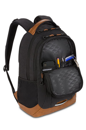 SWISSGEAR 5505 Laptop Backpack Organizer compartment with key/fob clip, and multiple divider pockets
