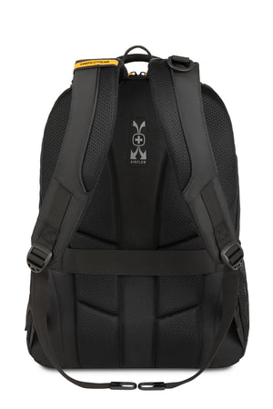 SWISSGEAR 5505 Laptop Backpack - Special Edition - Black/Gold Padded, Airflow back panel with mesh fabric for superior back ventilation and support