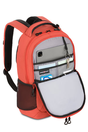 Swissgear 5505 Laptop Backpack - Dark Orange Organizer compartment with key/fob clip, multiple divider pockets and integrated padded tablet pocket