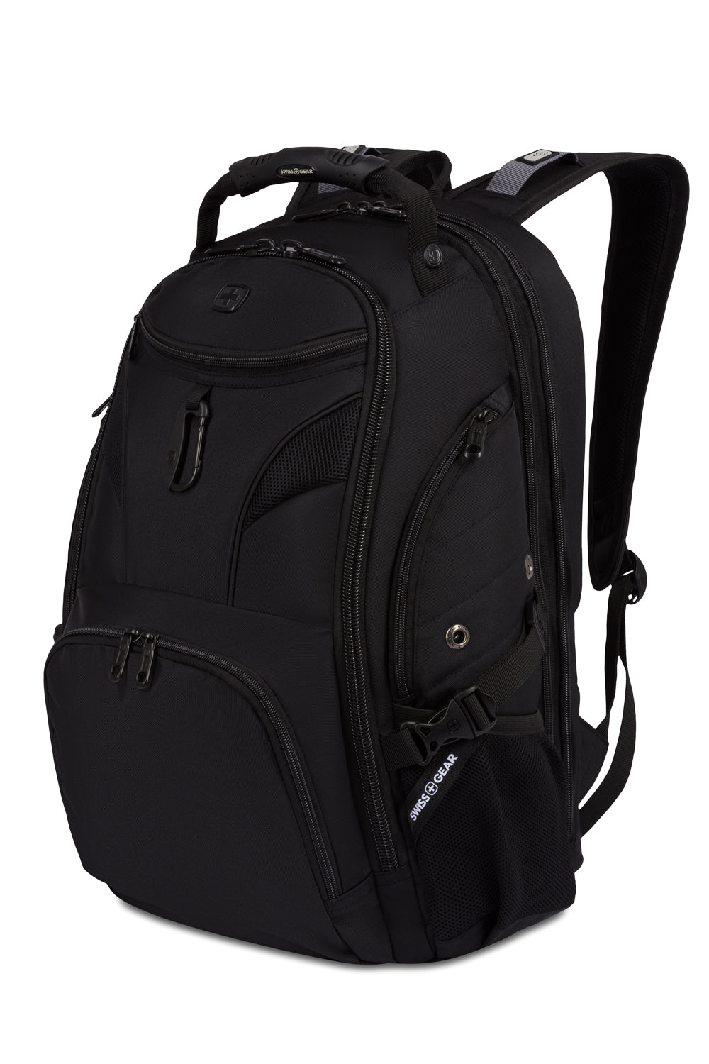 SWISSGEAR 1900 Embroid ScanSmart Laptop Backpack - Black/Black - 01