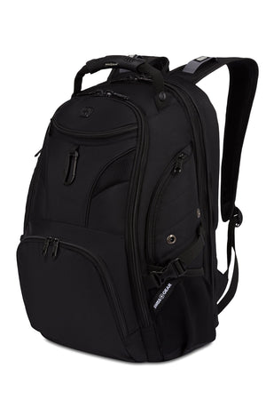 SWISSGEAR 1900 Embroid ScanSmart Laptop Backpack - Black/Black - 01