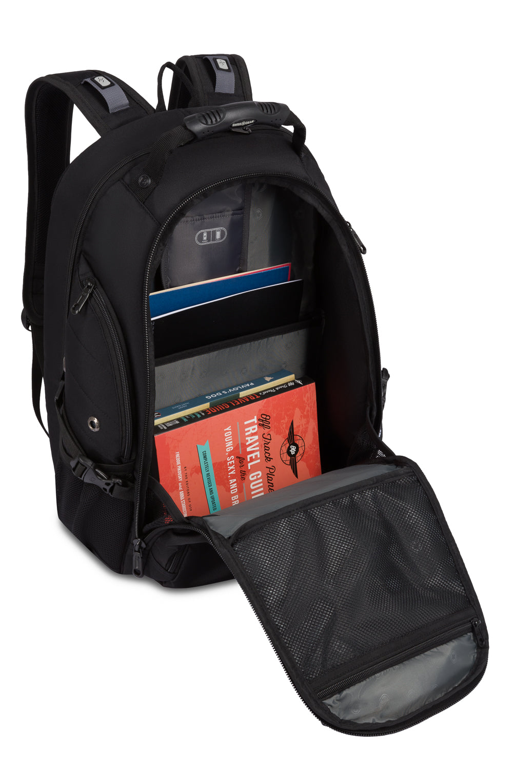 SWISSGEAR 1900 Embroid ScanSmart Laptop Backpack - Black/Black - 06