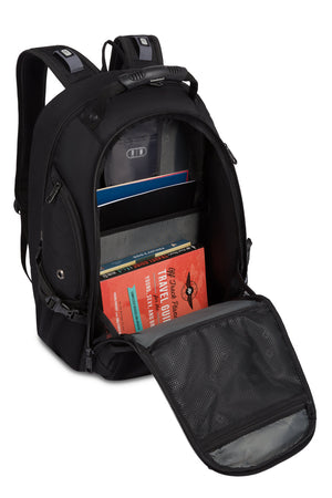 SWISSGEAR 1900 Embroid ScanSmart Laptop Backpack - Black/Black - 06