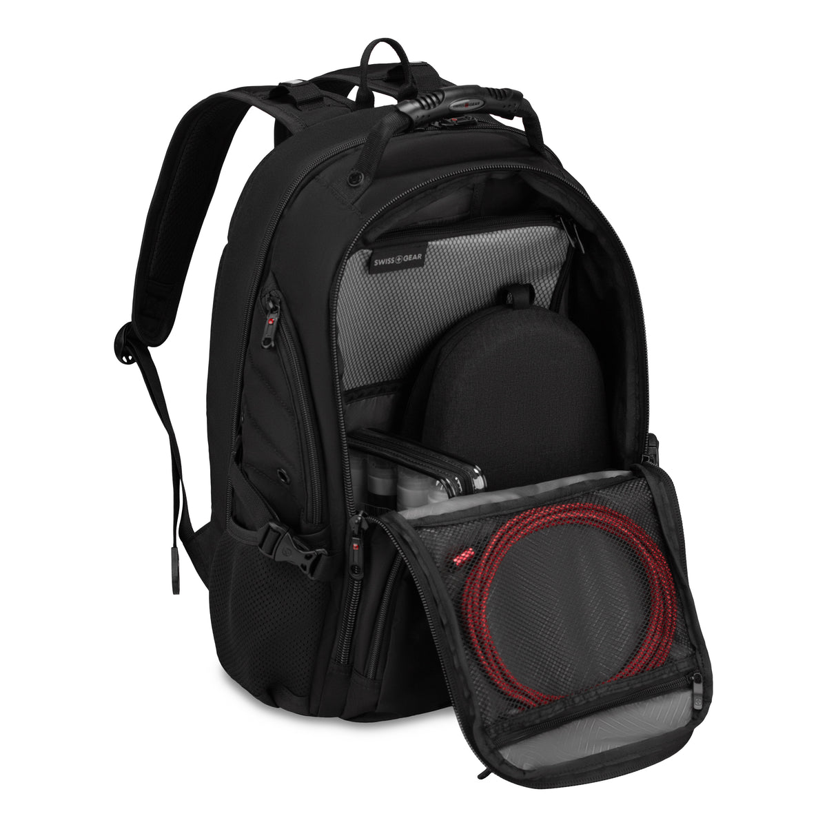 SWISSGEAR 1900 Embroid ScanSmart Laptop Backpack - Black - 06