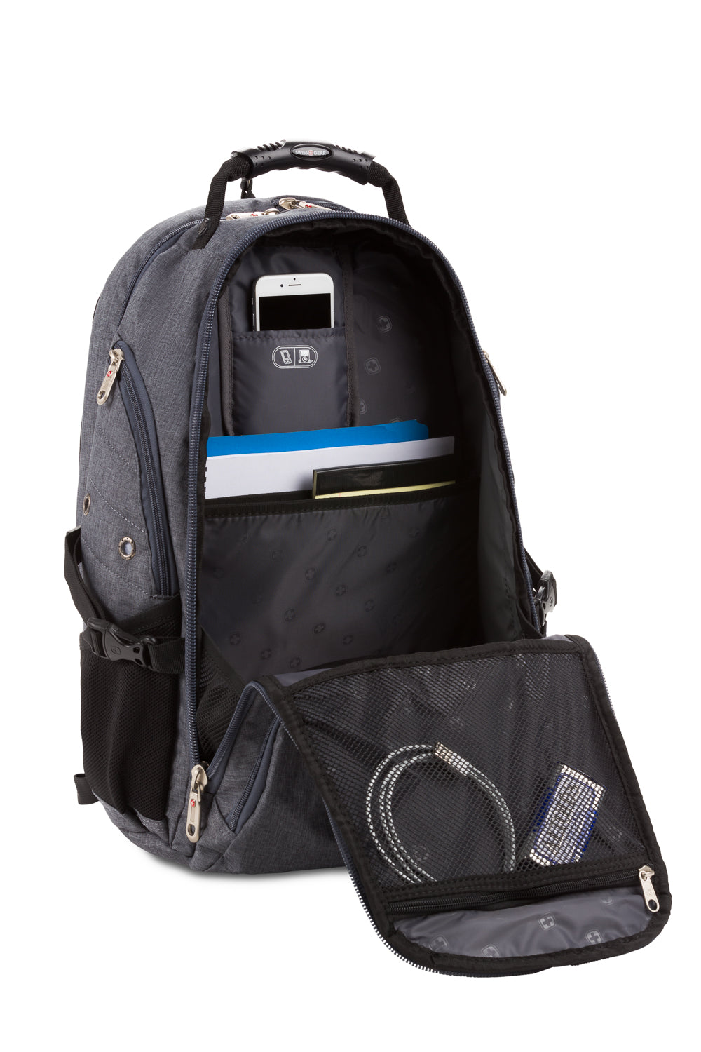 SWISSGEAR 1900 Embroid ScanSmart Laptop Backpack - Grey - 06
