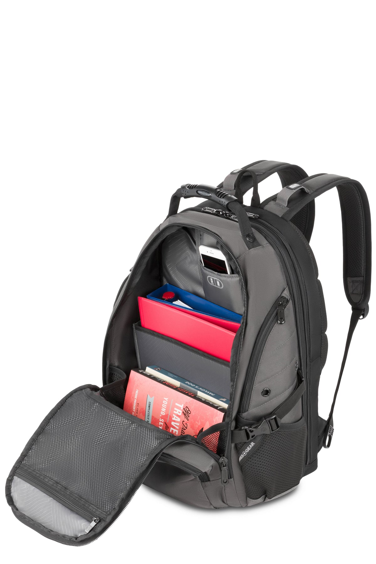 SWISSGEAR 1900 Embroid ScanSmart Laptop Backpack - Dark Grey - 06