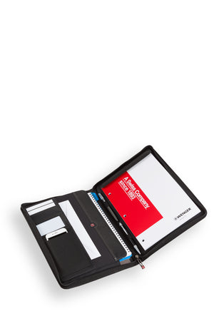 Wenger Objective Zippered Padfolio - File divider separates and stores documents, folders and more