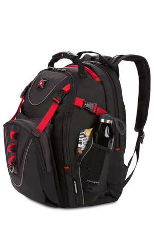 Wenger Maxxum 16 inch Laptop Backpack - Mesh side pockets are sized to hold a water bottle or umbrella