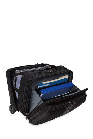 Wenger Patriot II Wheeled Business Case with Removable Laptop Case - Overnight compartment with compression strap fits clothes for the next day