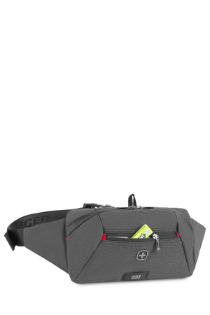 Wenger mx crossbody tablet waist bag - charcoal heather Front zippered quick-access pocket is perfect for often used items