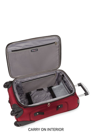 SWISSGEAR Sion 6283 Expandable 3pc Spinner Luggage Set - Burgundy Zippered lid pocket