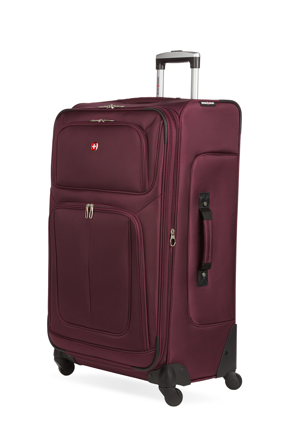 SWISSGEAR Sion Large Checked Spinner - Merlot - 01