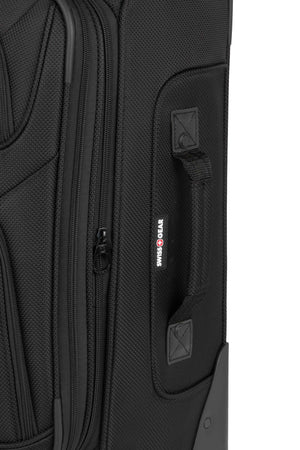 SWISSGEAR Sion 6283 Expandable 2 Piece Spinner Luggage Set - Black with reinforced and padded side handles
