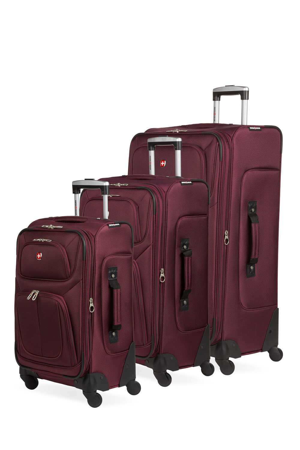 SWISSGEAR Sion 3-Piece Spinner Set in Merlot