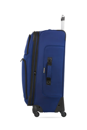 SWISSGEAR Sion 6283 Expandable 2pc Spinner Luggage Set - Blue Two front panel pockets with black tone zippers