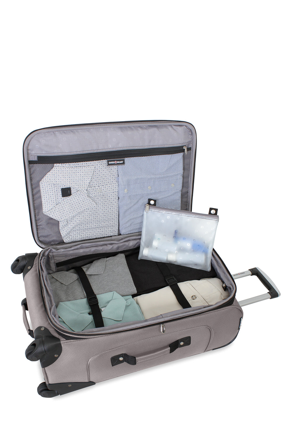 SWISSGEAR Sion Medium Checked Spinner - Pewter - 04