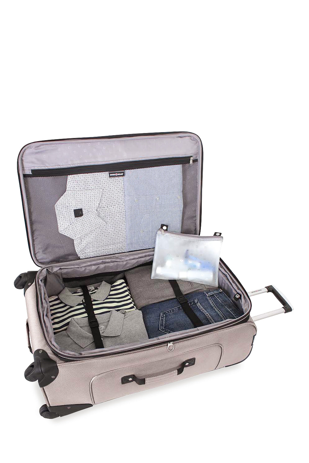 SWISSGEAR Sion Large Checked Spinner in Pewter