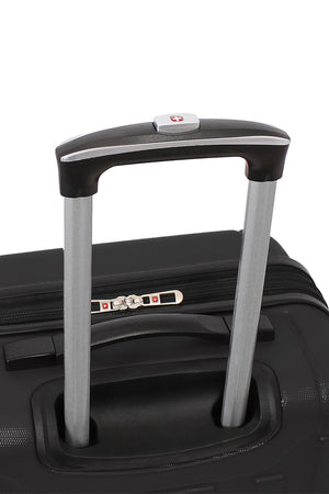 Swissgear 6297 Expandable Hardside Spinner Luggage Aluminum, push-button locking telescopic handle