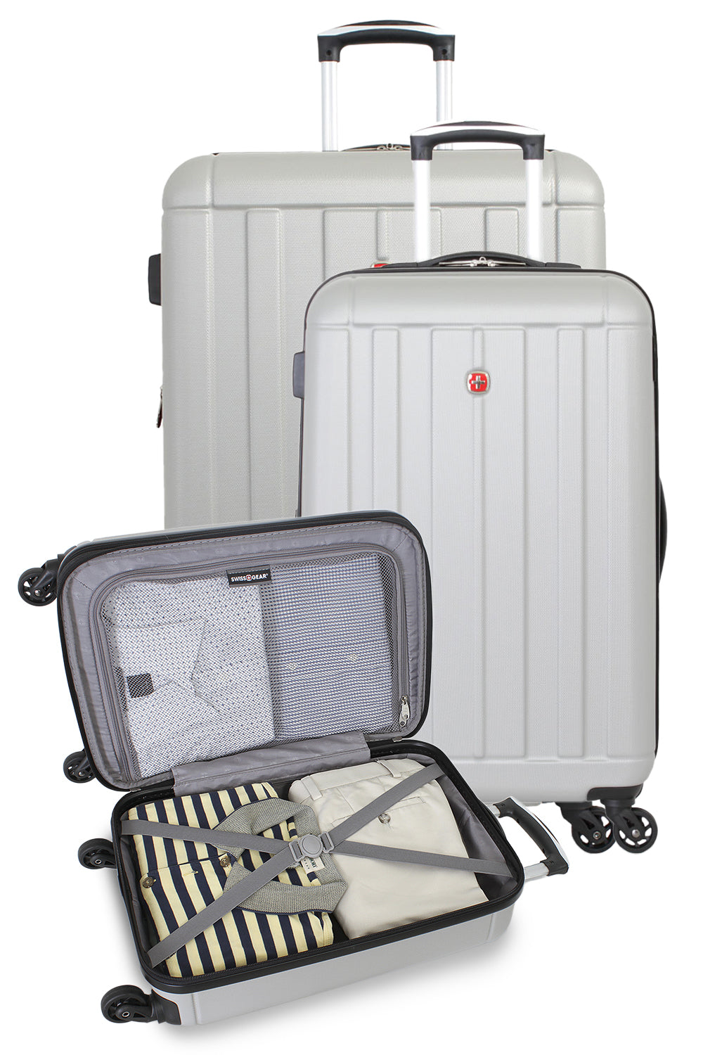 SWISSGEAR 6297 3-Piece Spinner Set - Silver - 08