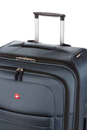 Swissgear 6305 Expandable 2pc Spinner Luggage Set Reinforced padded top handle, and integrated bottom handle, for easy lifting and carrying