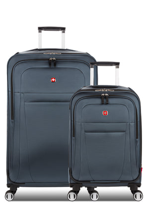 Swissgear 6305 Expandable 2pc Spinner Luggage Set - Gray Blue