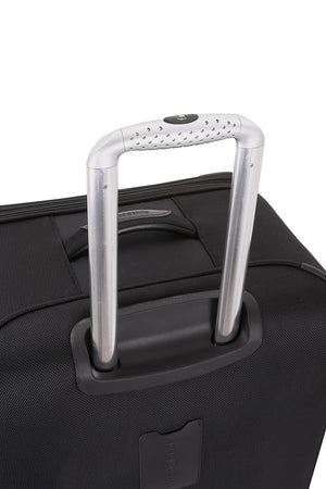 Swissgear 6369 Expandable Upright 2pc Luggage Set - Aluminum, push-button locking telescopic handle 
