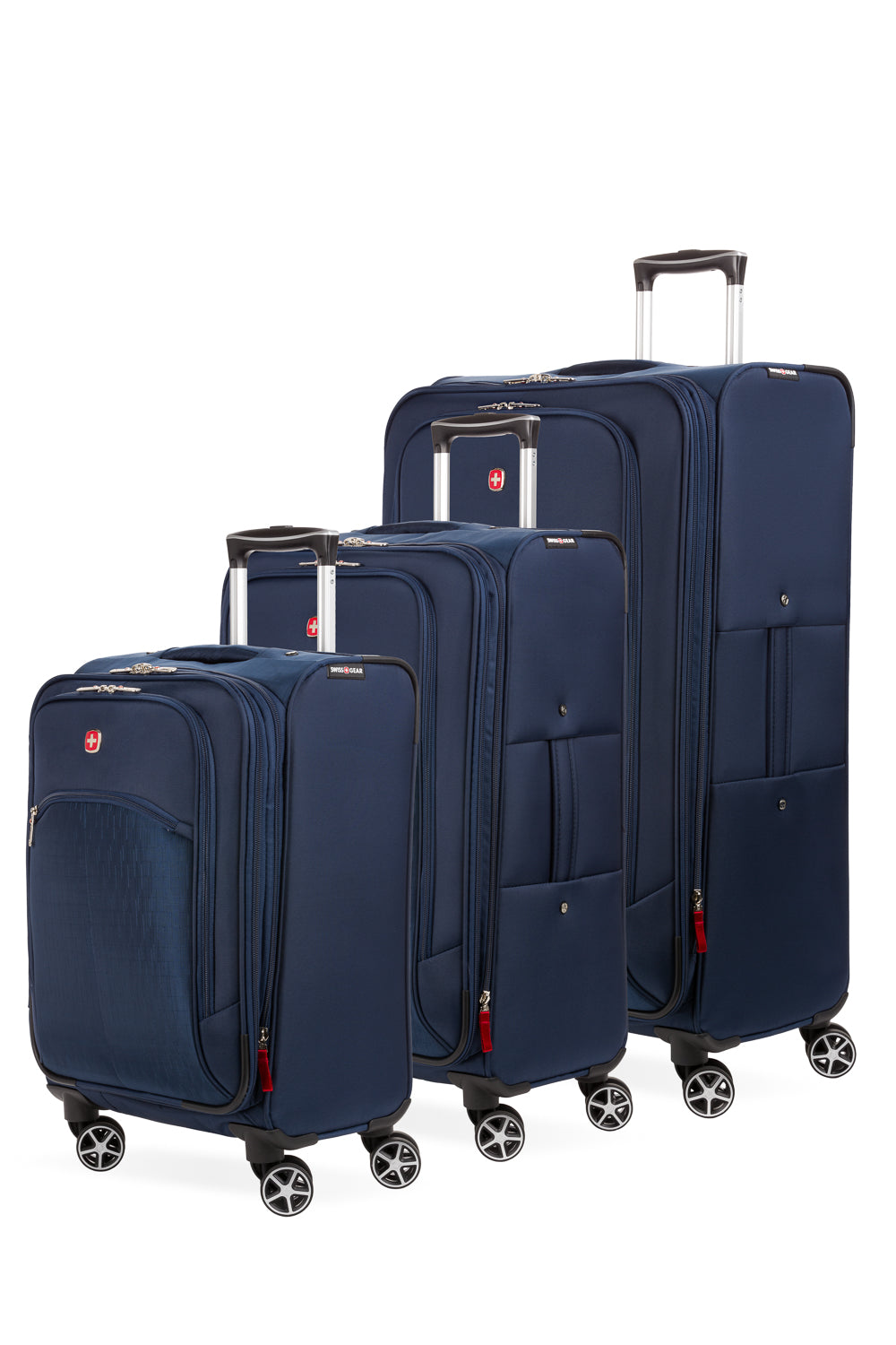 Swissgear 6386 Expandable 3PC Spinner Luggage Set - Navy