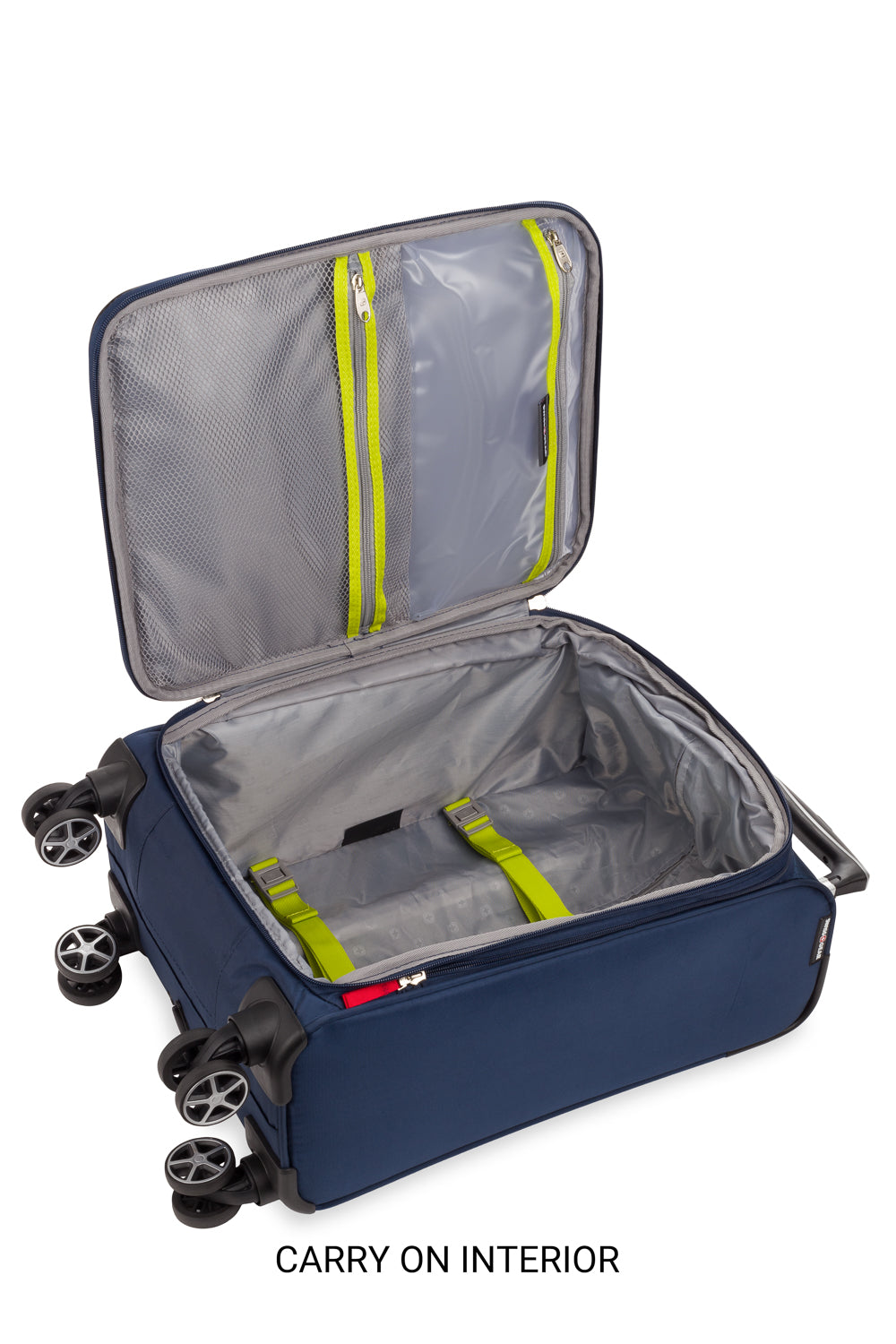 Swissgear 6386 Expandable 3PC Spinner Luggage Set with adjustable tie-down straps
