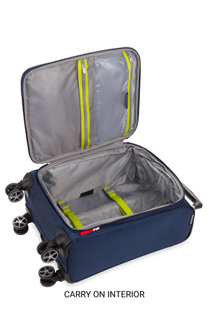 Swissgear 6386 Expandable 3PC Spinner Luggage Set with adjustable tie-down straps