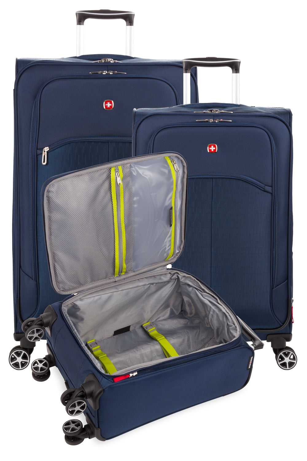 Swissgear 6386 Expandable 3PC Spinner Luggage Set - Navy