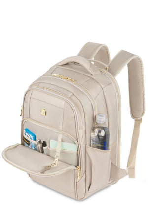 SWISSGEAR Sleek Pro ScanSmart Laptop Backpack in Sand