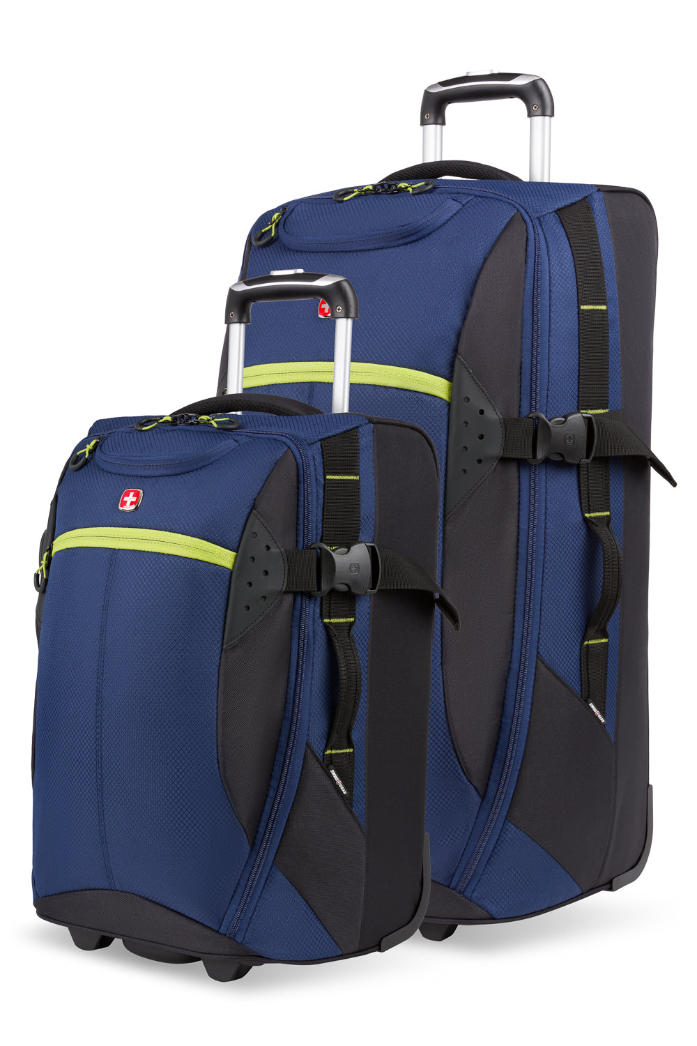 SWISSGEAR Apex Pro 2-Piece Duffel Roller Set in Blue/Green