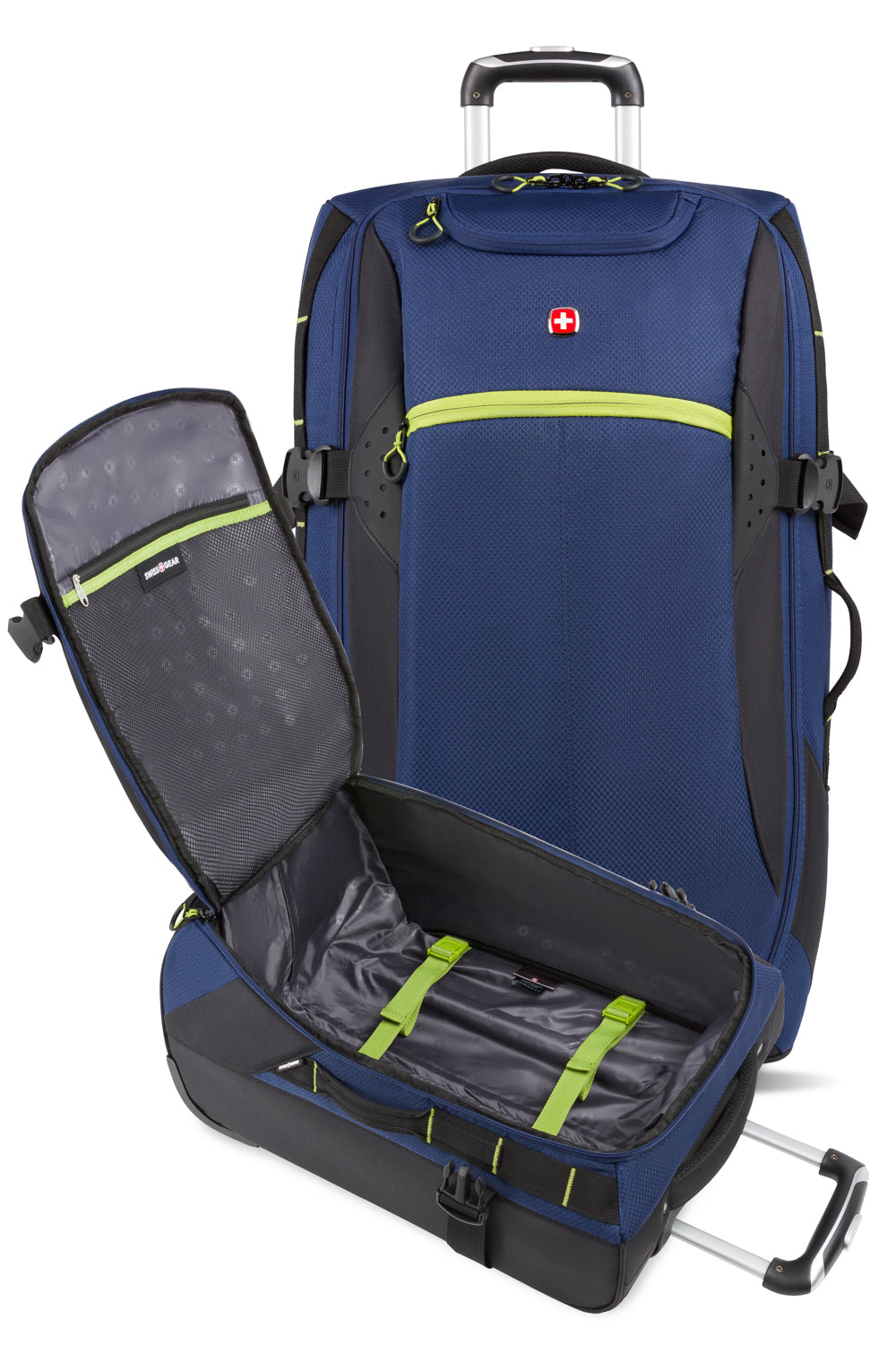 SWISSGEAR Apex Pro 2-Piece Duffel Roller Set in Blue/Green