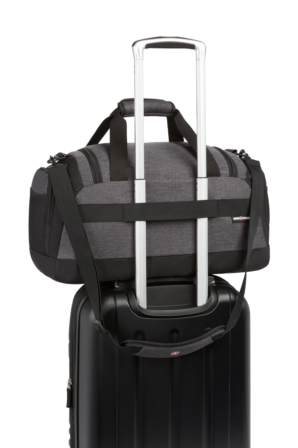 Swissgear 6532 20” Duffel Bag - Add-a-bag strap to glide over luggage handle