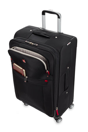 Swissgear 6568 Expandable 3pc Spinner Set Two exterior zip pockets